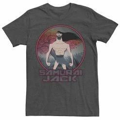 Licensed Character Men's Cartoon Network Samurai Jack The Meditating Warrior Badge Tee Red Heather -Licensed Character Shop unnamed file 23989