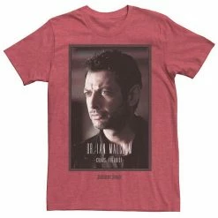Licensed Character Men's Jurassic Park Dr. Ian Malcolm Chaos Theorist Tee Silver