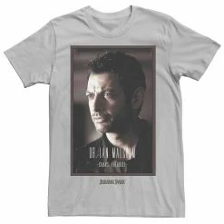 Licensed Character Men's Jurassic Park Dr. Ian Malcolm Chaos Theorist Tee Silver -Licensed Character Shop unnamed file 23992