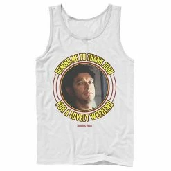 Licensed Character Men's Jurassic Park Remind Me To Thank John For The Weekend Tank Top Black