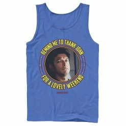 Licensed Character Men's Jurassic Park Remind Me To Thank John For The Weekend Tank Top Black -Licensed Character Shop unnamed file 24025