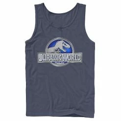 Licensed Character Men's Jurassic World Classic Blue Glow Fossil Logo Graphic Tank Top Athletic Heather -Licensed Character Shop unnamed file 24027