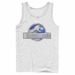 Licensed Character Men's Jurassic World Classic Blue Glow Fossil Logo Graphic Tank Top Athletic Heather -Licensed Character Shop unnamed file 24028