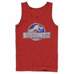 Licensed Character Men's Jurassic World Classic Blue Glow Fossil Logo Graphic Tank Top Athletic Heather -Licensed Character Shop unnamed file 24030
