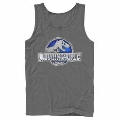 Licensed Character Men's Jurassic World Classic Blue Glow Fossil Logo Graphic Tank Top Athletic Heather -Licensed Character Shop unnamed file 24031