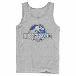 Licensed Character Men's Jurassic World Classic Blue Glow Fossil Logo Graphic Tank Top Athletic Heather -Licensed Character Shop unnamed file 24032