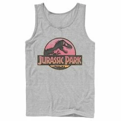 Licensed Character Men's Jurassic Park Logo Gradient Sunset Graphic Tank Top Red -Licensed Character Shop unnamed file 24036