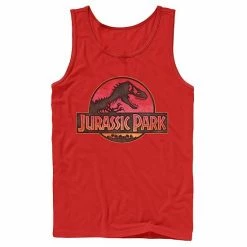 Licensed Character Men's Jurassic Park Logo Gradient Sunset Graphic Tank Top Red -Licensed Character Shop unnamed file 24038