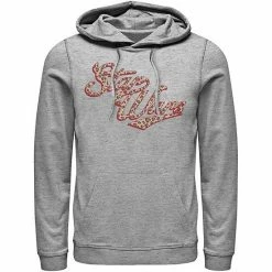 Licensed Character Men's Star Wars Cursive Cheetah Fill Logo Hoodie Black