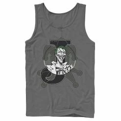 Licensed Character Men's DC Comics Joker Card Laughing Poster Tank Top Navy -Licensed Character Shop unnamed file 24099