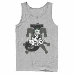 Licensed Character Men's DC Comics Joker Card Laughing Poster Tank Top Navy -Licensed Character Shop unnamed file 24100