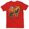 Licensed Character Men's Jurassic World Two T-Rex Color Pop Cracks Tee Black -Licensed Character Shop unnamed file 24119