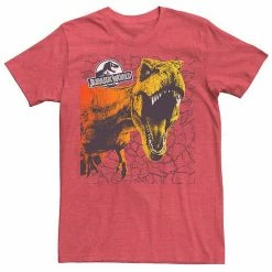 Licensed Character Men's Jurassic World Two T-Rex Color Pop Cracks Tee Black -Licensed Character Shop unnamed file 24122