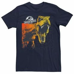Licensed Character Men's Jurassic World Two T-Rex Color Pop Cracks Tee Black -Licensed Character Shop unnamed file 24123
