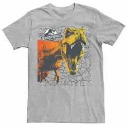 Licensed Character Men's Jurassic World Two T-Rex Color Pop Cracks Tee Black -Licensed Character Shop unnamed file 24124