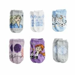 Licensed Character Disney's Frozen 2 Girls 6-Pack No-Show Socks