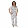 Licensed Character Plus Size Nite Nite By Munki Munki Grogu Short Sleeve Pajama Shirt & Pajama Pants Set Blue Frogs -Licensed Character Shop unnamed file 2417