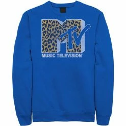 Licensed Character Men's MTV Logo Cheetah Print Sweatshirt Black -Licensed Character Shop unnamed file 24185