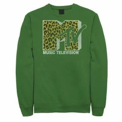Licensed Character Men's MTV Logo Cheetah Print Sweatshirt Black -Licensed Character Shop unnamed file 24188