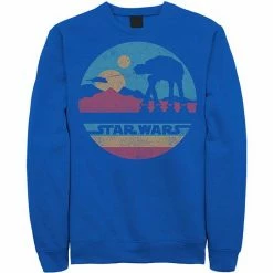 Licensed Character Men's Star Wars AT-AT Silhouette Title Logo Circle Sweatshirt Athletic Heather -Licensed Character Shop unnamed file 24199