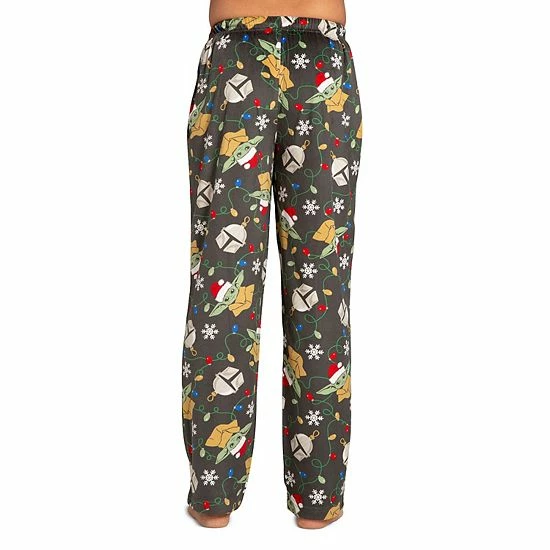 Licensed Character Men's Star Wars Mandalorian Christmas Grogu Sleep Pants 4 Licensed Character Men's Star Wars Mandalorian Christmas Grogu Sleep Pants - Image 2