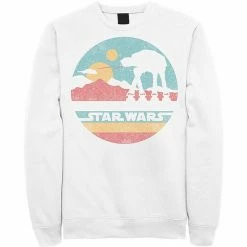 Licensed Character Men's Star Wars AT-AT Silhouette Title Logo Circle Sweatshirt Athletic Heather -Licensed Character Shop unnamed file 24203