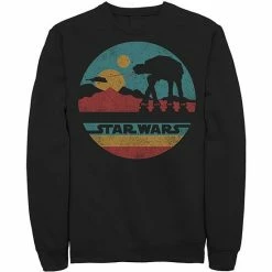 Licensed Character Men's Star Wars AT-AT Silhouette Title Logo Circle Sweatshirt Athletic Heather -Licensed Character Shop unnamed file 24204