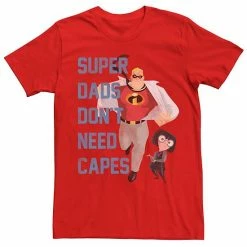 Licensed Character Men's Disney Pixar Incredibles Dont Need Capes Graphic Tee -Licensed Character Shop unnamed file 24208