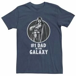 Licensed Character Men's Star Wars Darth Vader #1 Dad In The Galaxy Tee Charcoal Heather -Licensed Character Shop unnamed file 24293