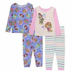 Licensed Character Toddler Paw Patrol "Good Pups, Good Vibes" 4-Piece Pajama Set