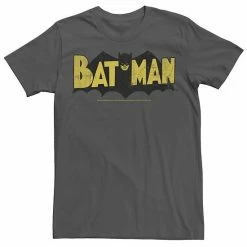 Licensed Character Men's DC Comics Batman Large Block Text Logo Tee Athletic Heather -Licensed Character Shop unnamed file 24306