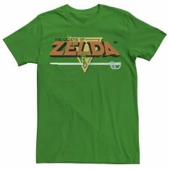 Licensed Character Men's The Legend Of Zelda Pixel Logo Fade Tee Navy Heather -Licensed Character Shop unnamed file 24316