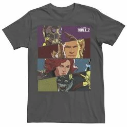 Licensed Character Men's Marvel What If Hero Slant Panels Tee Charcoal -Licensed Character Shop unnamed file 24354