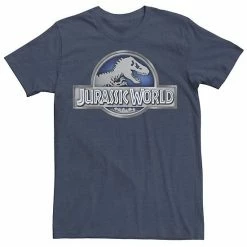 Licensed Character Men's Jurassic World Classic Metal Coin Logo Tee Navy Heather -Licensed Character Shop unnamed file 24365