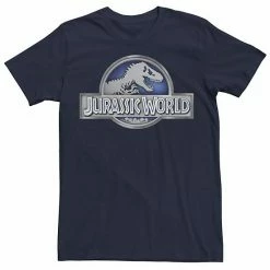 Licensed Character Men's Jurassic World Classic Metal Coin Logo Tee Navy Heather -Licensed Character Shop unnamed file 24367