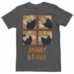 Licensed Character Men's Cartoon Network Johnny Bravo Box Up Hairdo Tee Charcoal -Licensed Character Shop unnamed file 24373