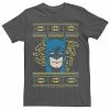 Licensed Character Men's DC Comics Batman Face Christmas Sweater Style Tee Navy -Licensed Character Shop unnamed file 24381