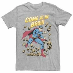 Licensed Character Men's DC Comics Superman Come At Me Bro Text Poster Tee Royal Heather -Licensed Character Shop unnamed file 24394
