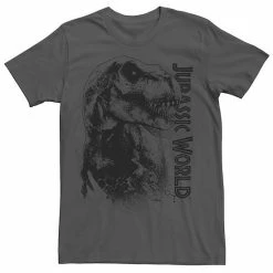 Licensed Character Men's Jurassic World T-Rex Close-Up Portrait Graphic Tee Kelly