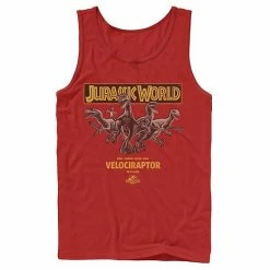 Licensed Character Men's Jurassic World Blue, Charlie, Delta & Echo Pack Tank Red -Licensed Character Shop unnamed file 24444
