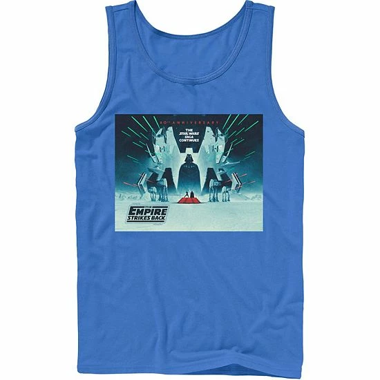 Licensed Character Men's Star Wars: The Empire Strikes Back 40th Anniversary Poster Tank Charcoal 5 Licensed Character Men's Star Wars: The Empire Strikes Back 40th Anniversary Poster Tank Charcoal - Image 3