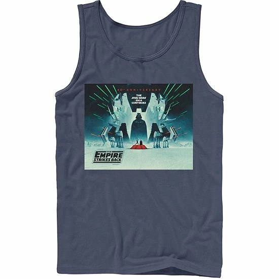 Licensed Character Men's Star Wars: The Empire Strikes Back 40th Anniversary Poster Tank Charcoal 8 Licensed Character Men's Star Wars: The Empire Strikes Back 40th Anniversary Poster Tank Charcoal - Image 6