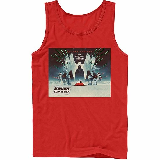 Licensed Character Men's Star Wars: The Empire Strikes Back 40th Anniversary Poster Tank Charcoal 9 Licensed Character Men's Star Wars: The Empire Strikes Back 40th Anniversary Poster Tank Charcoal - Image 7