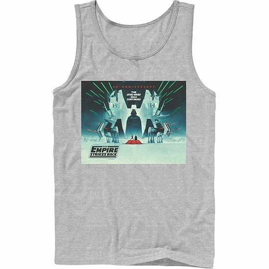 Licensed Character Men's Star Wars: The Empire Strikes Back 40th Anniversary Poster Tank Charcoal 10 Licensed Character Men's Star Wars: The Empire Strikes Back 40th Anniversary Poster Tank Charcoal - Image 8