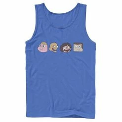 Licensed Character Men's Cartoon Network Clarence And Friends Portrait Line-Up Tank Navy -Licensed Character Shop unnamed file 24488