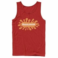 Licensed Character Men's Nickelodeon Classic Splatter Logo Tank Top Charcoal