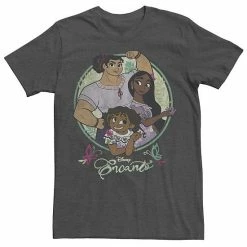 Licensed Character Men's Disney Encanto Sister Trio Circle Portrait Tee Royal