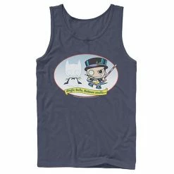 Licensed Character Men's DC Comics The Penguin Jingle Bells Batman Smells Christmas Tank Top Charcoal