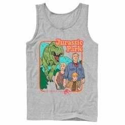 Licensed Character Men's Jurassic Park Vintage Characters Life Finds A Way Tank Athletic Heather -Licensed Character Shop unnamed file 24574