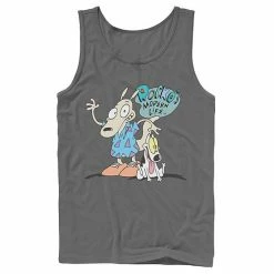 Licensed Character Men's Nickelodeon Rocko's Modern Life Show Intro Tank Charcoal -Licensed Character Shop unnamed file 24578
